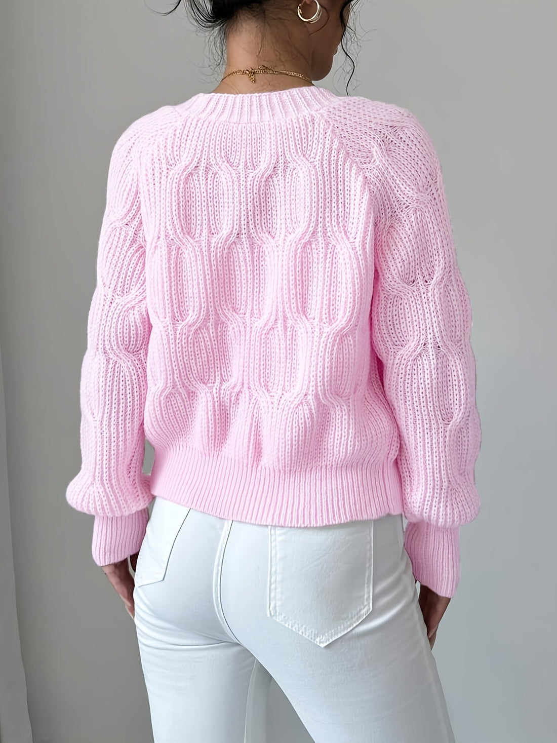 Cute Bow Tie V-Neck Cardigan
