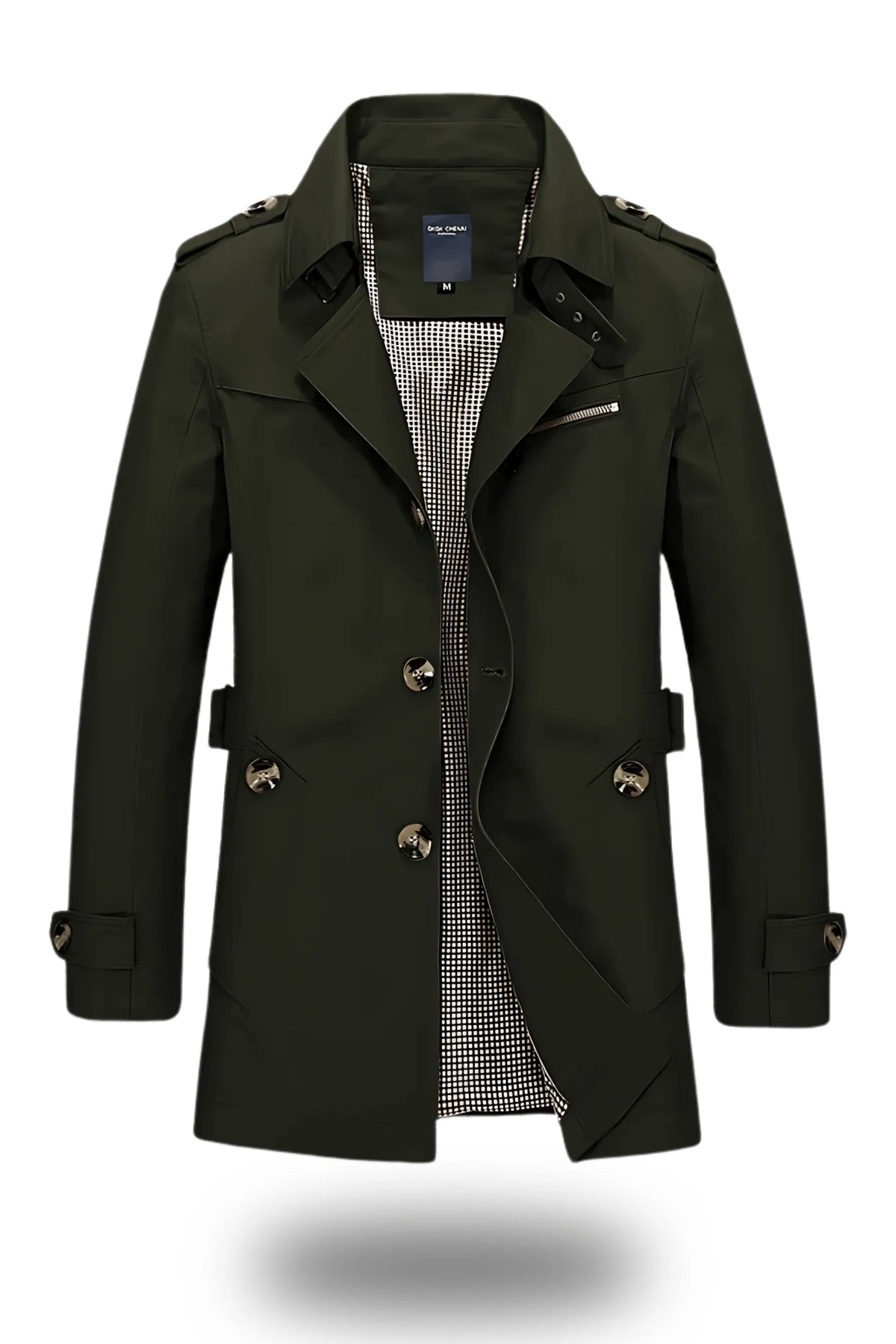 Men's Classic Tailored Trench Coat