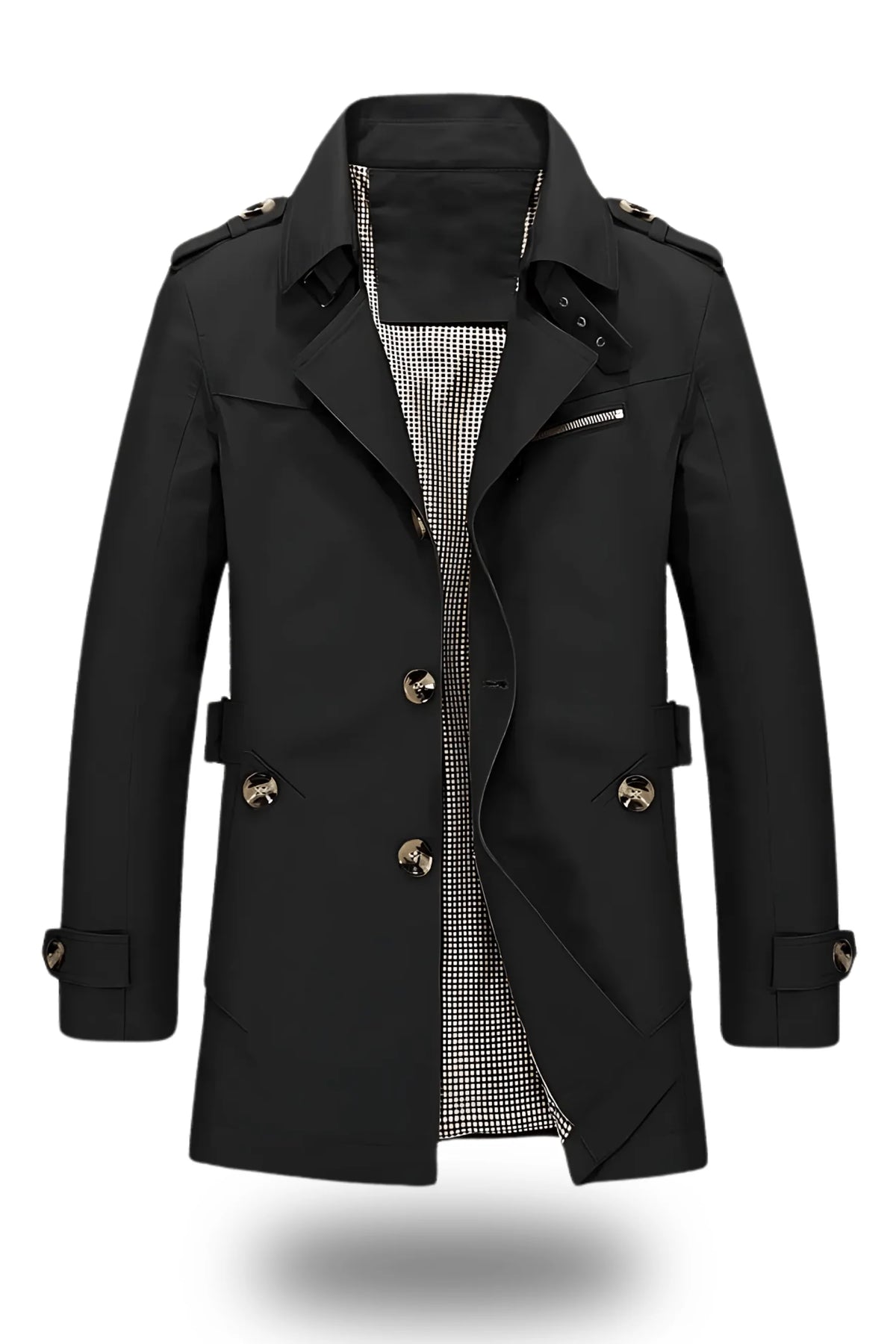 Men's Classic Tailored Trench Coat