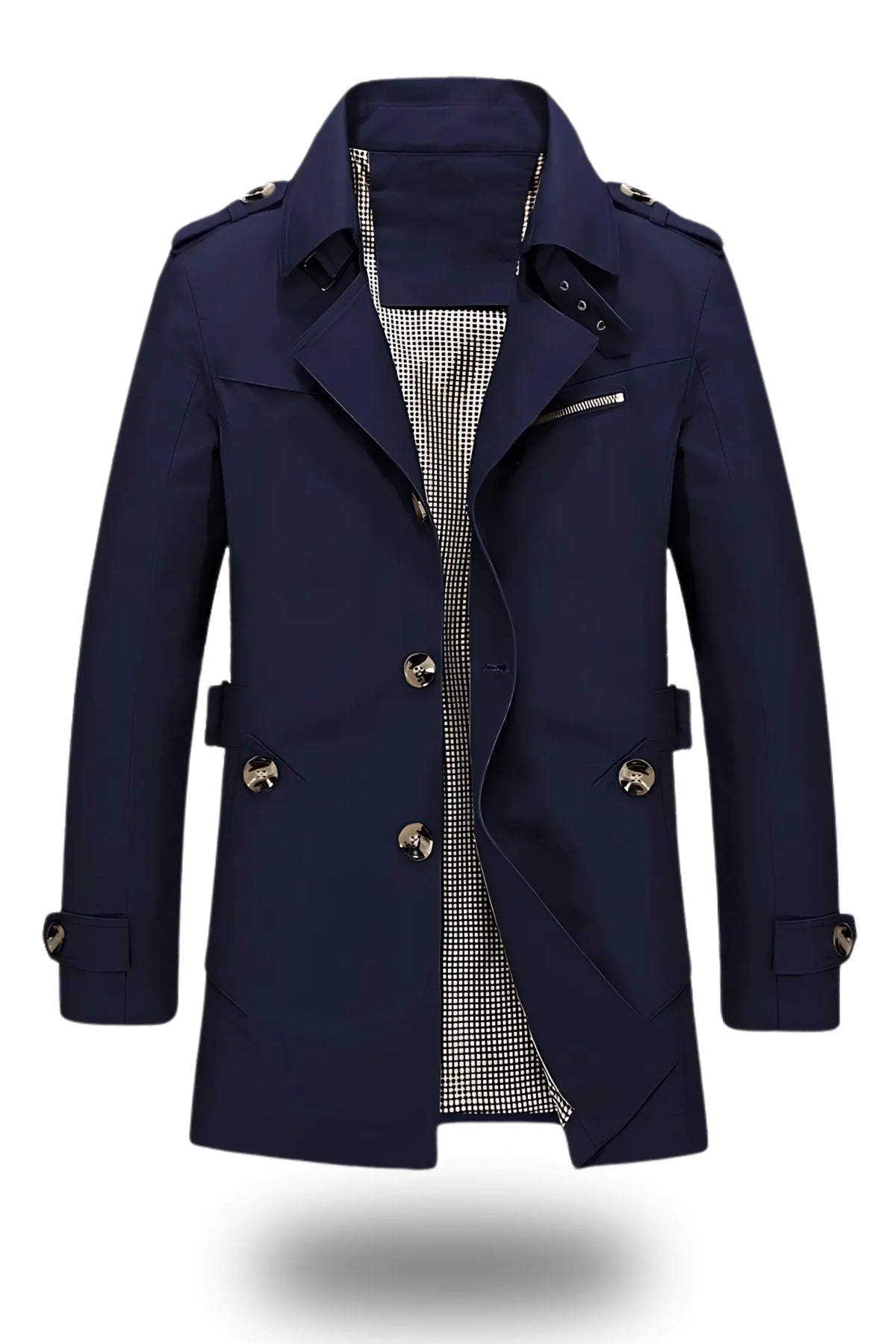 Men's Classic Tailored Trench Coat