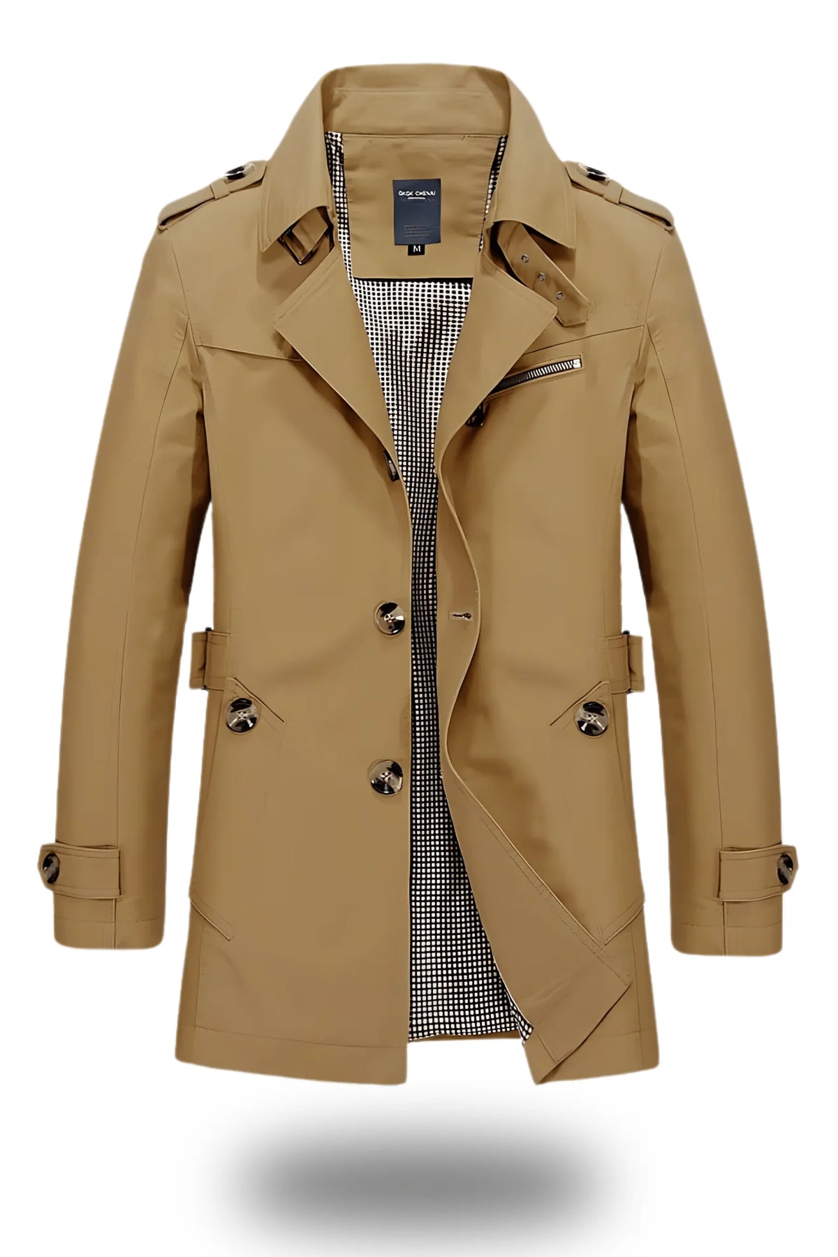 Men's Classic Tailored Trench Coat