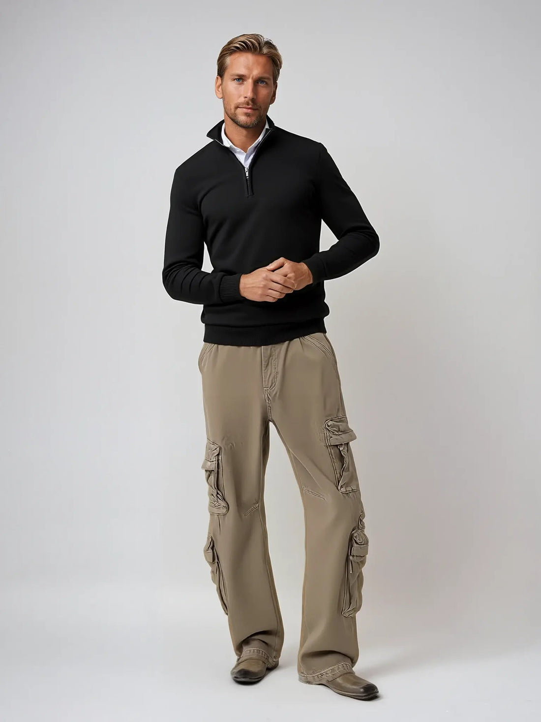 Men's Classic Half-Zip Comfort Sweater