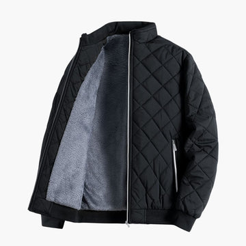 Men's Diamond Quilted Fleece Lined Jacket
